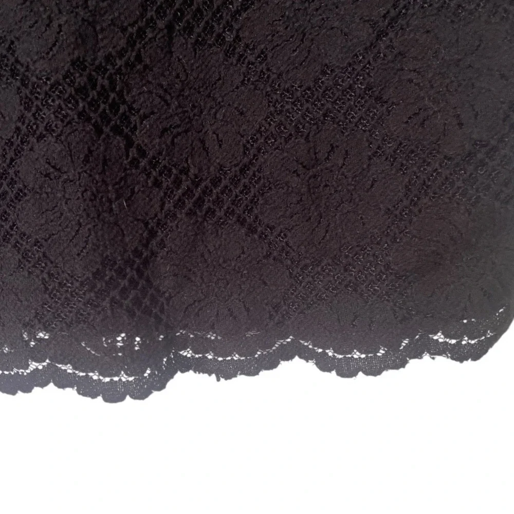 Anthropologie Eri + Ali‎ Black Floral Lace Top S